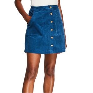 kensie Button-Front Sleek Stretch Crepe Skirt